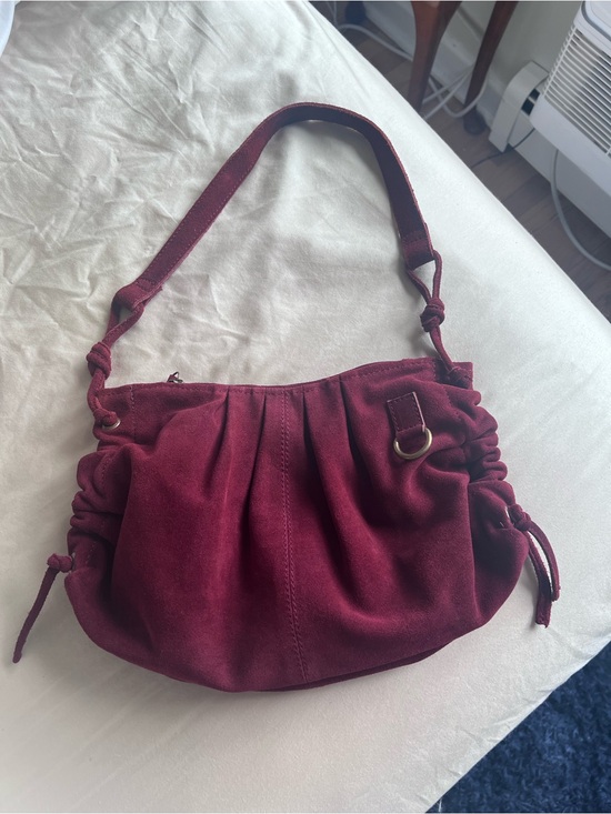 Free People Handbags - Free People Red Suede Shoulder Bag